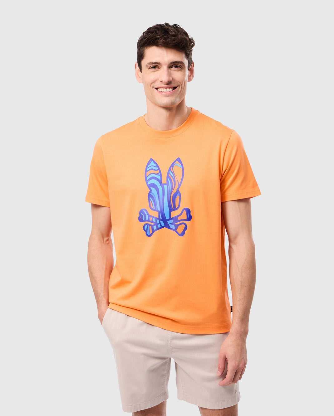 Tees Psycho Bunny Nevada Graphic Tee Rose Homme | MBF-86413788